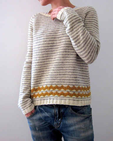 Pull-over ample et décontracté pour femme, col rond, multicolore, à la mode, tricoté, vêtement d'extérieur pour femme