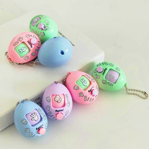 Ciseaux, Pierre, Chiffon, Porte-clés, Capsule Surprise Changeant de Visage