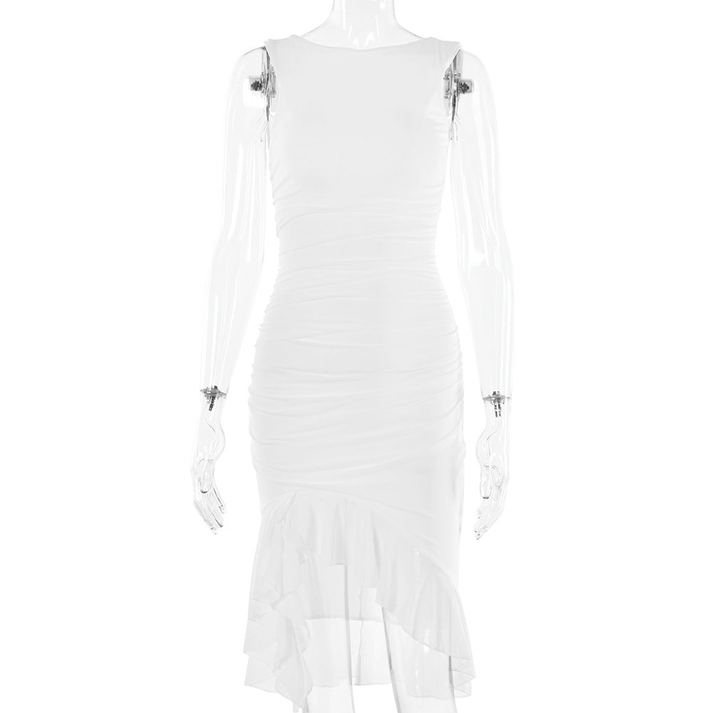 Slim Skinny Sleeveless Dress For Women Fashion Party Club Dresses - Fashionner