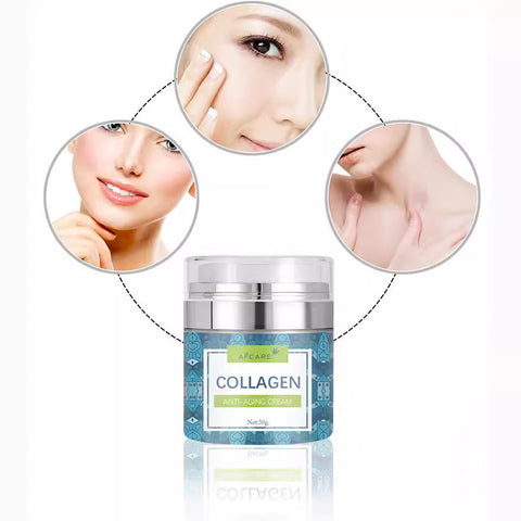 La crème visage au collagène est utilisée pour hydrater.