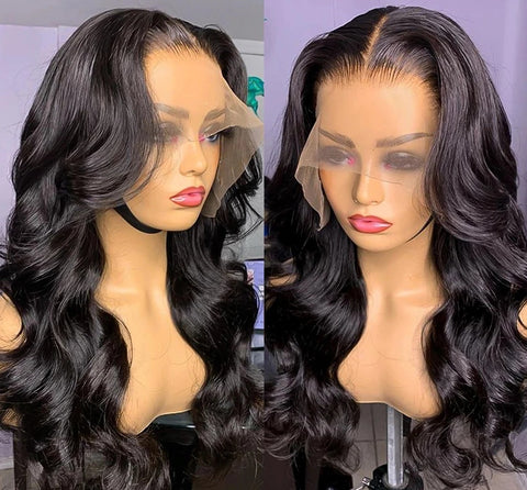 Perruque Lace Front à Ondulations Corporelles pour Femmes Noires
