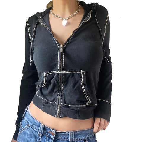 Gilet-sweat à capuche athleisure pour femme