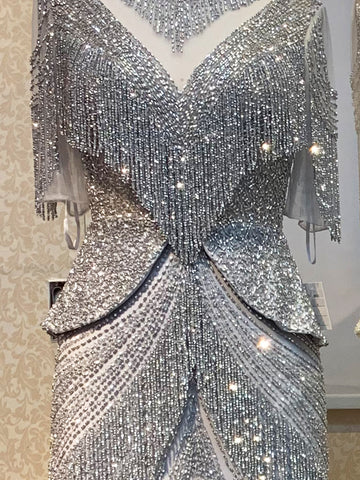 Robe de Soirée Sirène Femme Élégante Reine Banquet