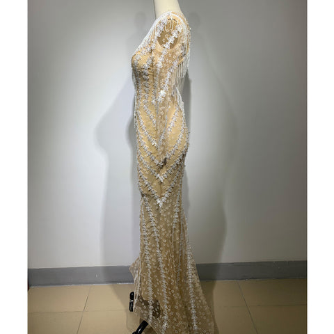 Backless Tight Fishtail Sheath Dress - Fashionner
