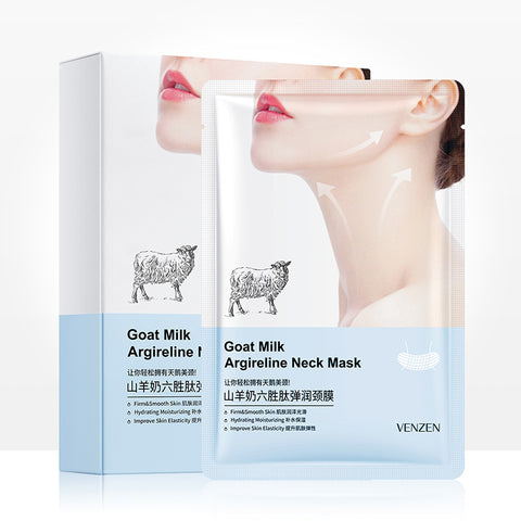 10 masques pour le cou au lait de chèvre et à l'hexapeptide, soins de la peau au collagène