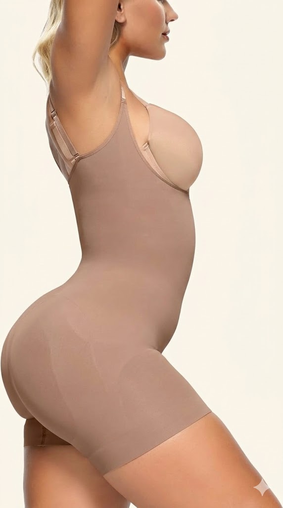 Buy Open Bust Shapewear Tummy Control Bodysuits For Women Seamless Compression High Waisted Body Shaper online at Fashionner.