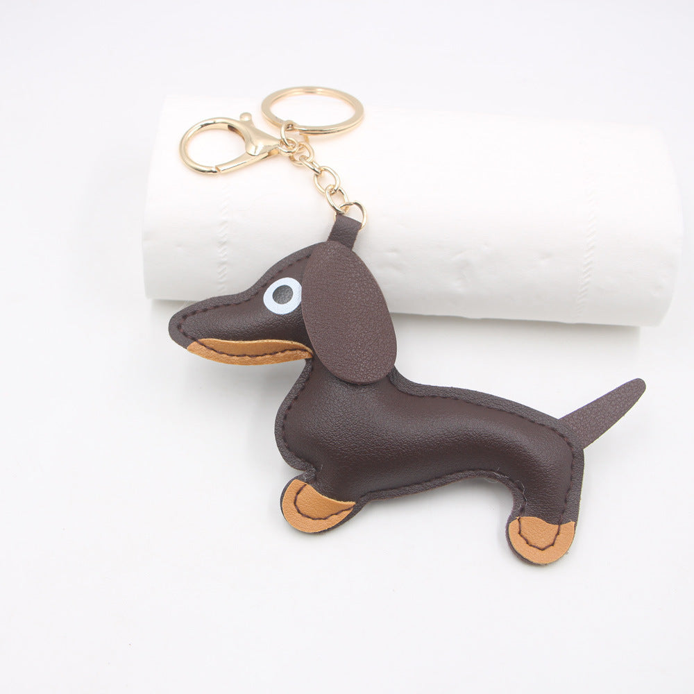 Fashion Car Key Chain Sausage Dog Pendant