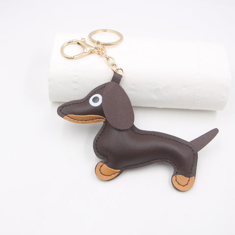 Porte-clés de voiture mode pendentif chien saucisse