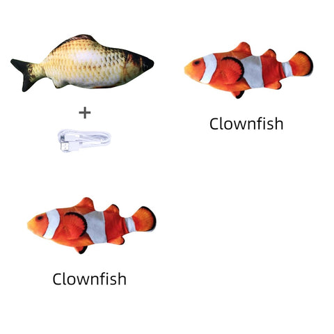 Version sans herbe à chat - Jouet électrique de simulation de poisson sauteur