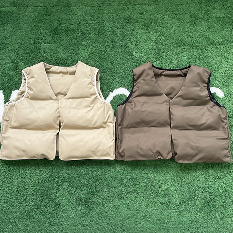 Loose Couples Wear Two-sided Vests In Autumn And Winter