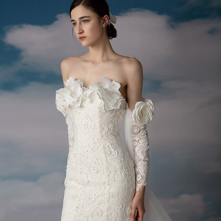 Off Shoulder Super Immortal Slim Fit Slim Fishtail Dress - Fashionner