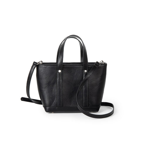 Portable Oil Wax Leather Simple Casual Korean Style Large Capacity Bag - Fashionner