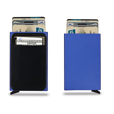 Porte-cartes métallique portefeuille intelligent