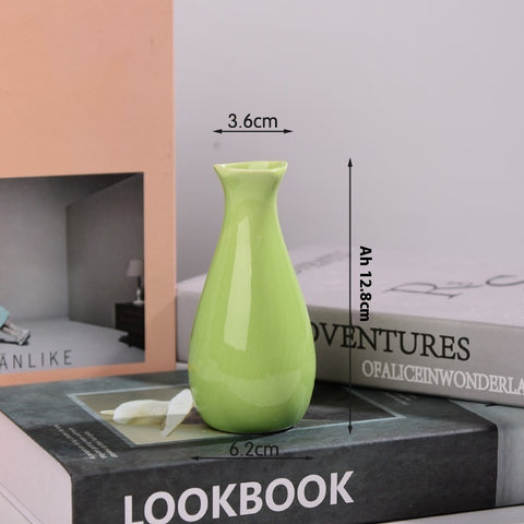 Petit vase en céramique Mini arrangement floral Hydroponique Ornements décoratifs simples