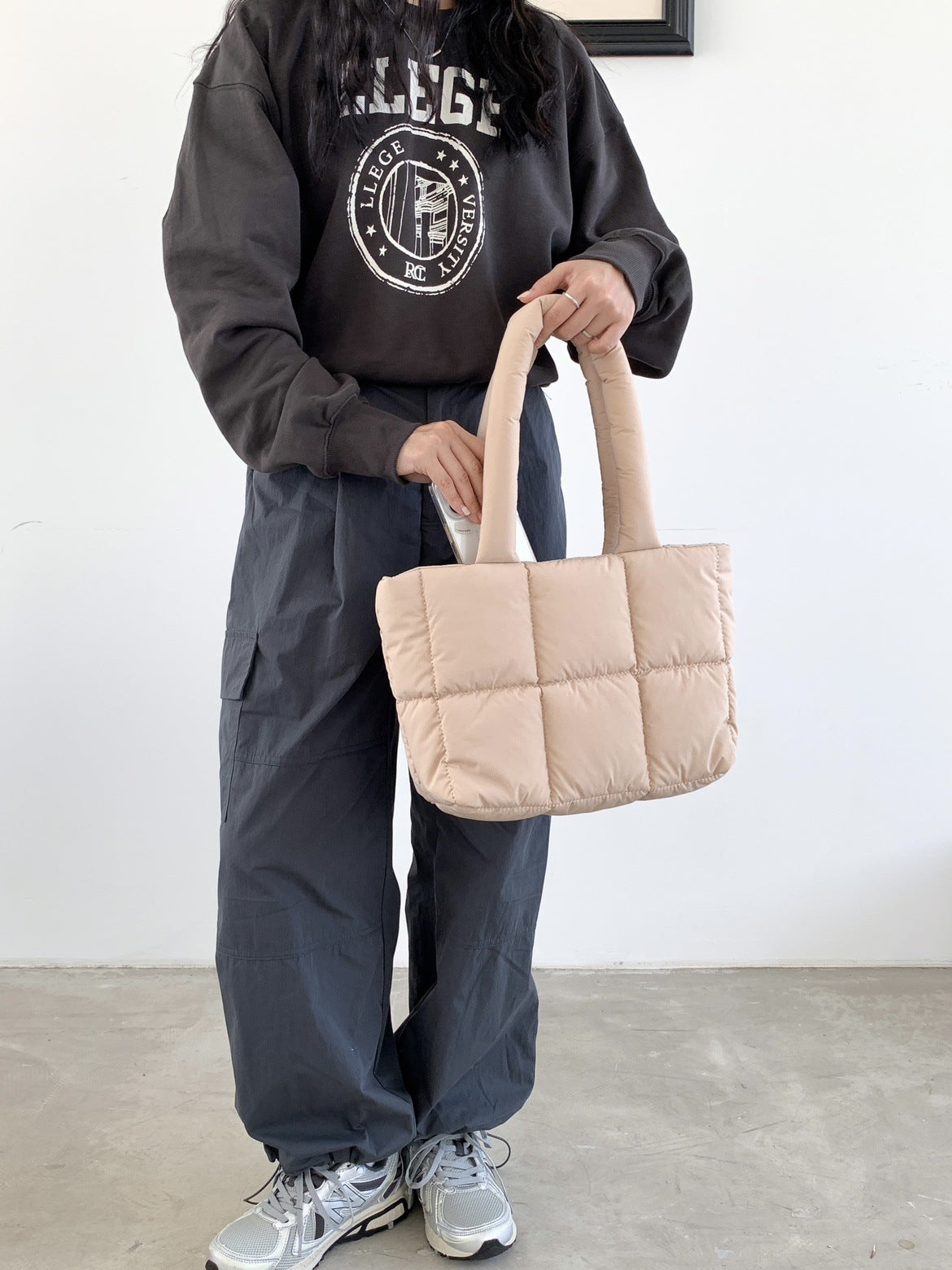 Large Capacity Plaid One-shoulder Portable Commuter Hand-carrying Bag - Fashionner