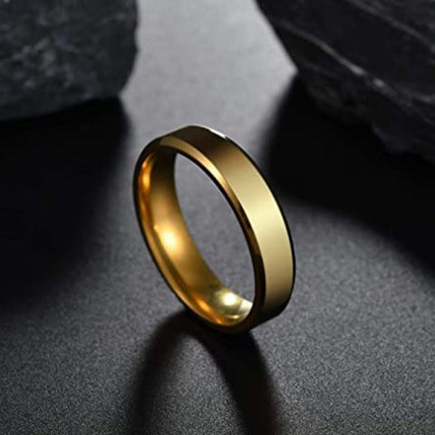 Bague en acier inoxydable pour femmes et hommes, à la mode, de couleur or, anneaux de doigt, bijoux de mariage, cadeau