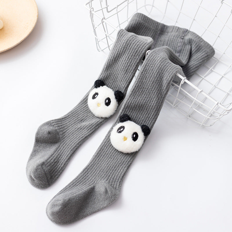 Infant Bottoming Combed Cotton Panda Children Pantyhose - Fashionner