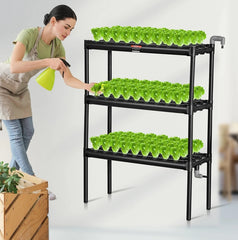 Hydroponics Growing System 108 Sites 3-Layer Hydroponic Grow Kit PVC Pipes