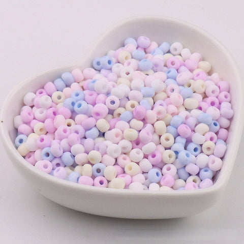 Perles de riz en verre Macaron Super Premium 4 mm