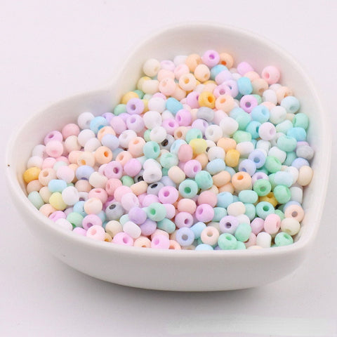 Perles de riz en verre Macaron Super Premium 4 mm