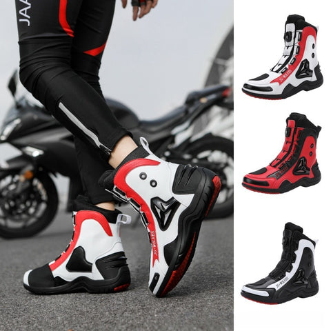 Bottes de moto longues, de montagne, de route, anti-dérapantes, de protection, tout-terrain, légères, pour les trajets quotidiens.