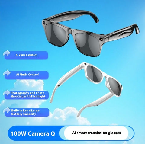 Traduction de photos par caméra, reconnaissance Bluetooth, sangle de lunettes intelligentes IA
