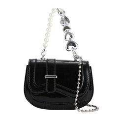 New Laser Pearl Tote Saddle Girl Mini - Fashionner