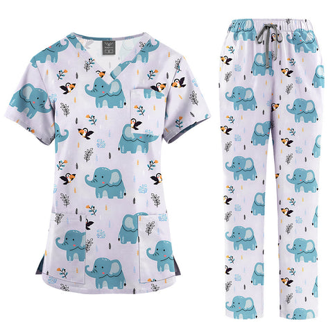 Printed Wash Comfortable Breathable Nurse Uniform