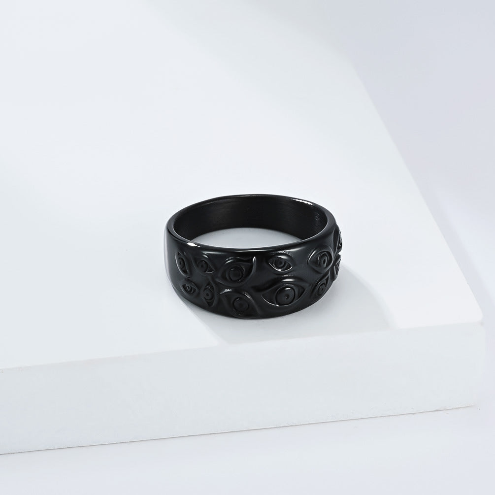Buy Retro Evil Eye Titanium Steel Ring For Men online at Fashionner.