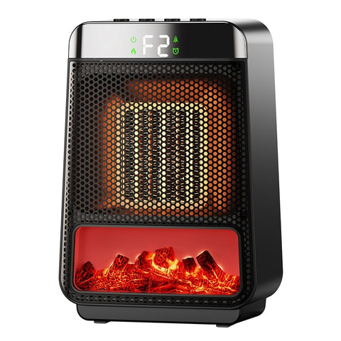 Chauffage Soufflant Flamme 3D Dynamique Radiateur de Salle de Bain 1500W Portable Électrique Domestique ECO Chauffage Rapide PTC Tête Pivotante