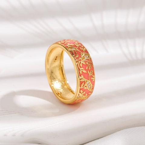 Oil Ring Simple Pattern Couple's Ring