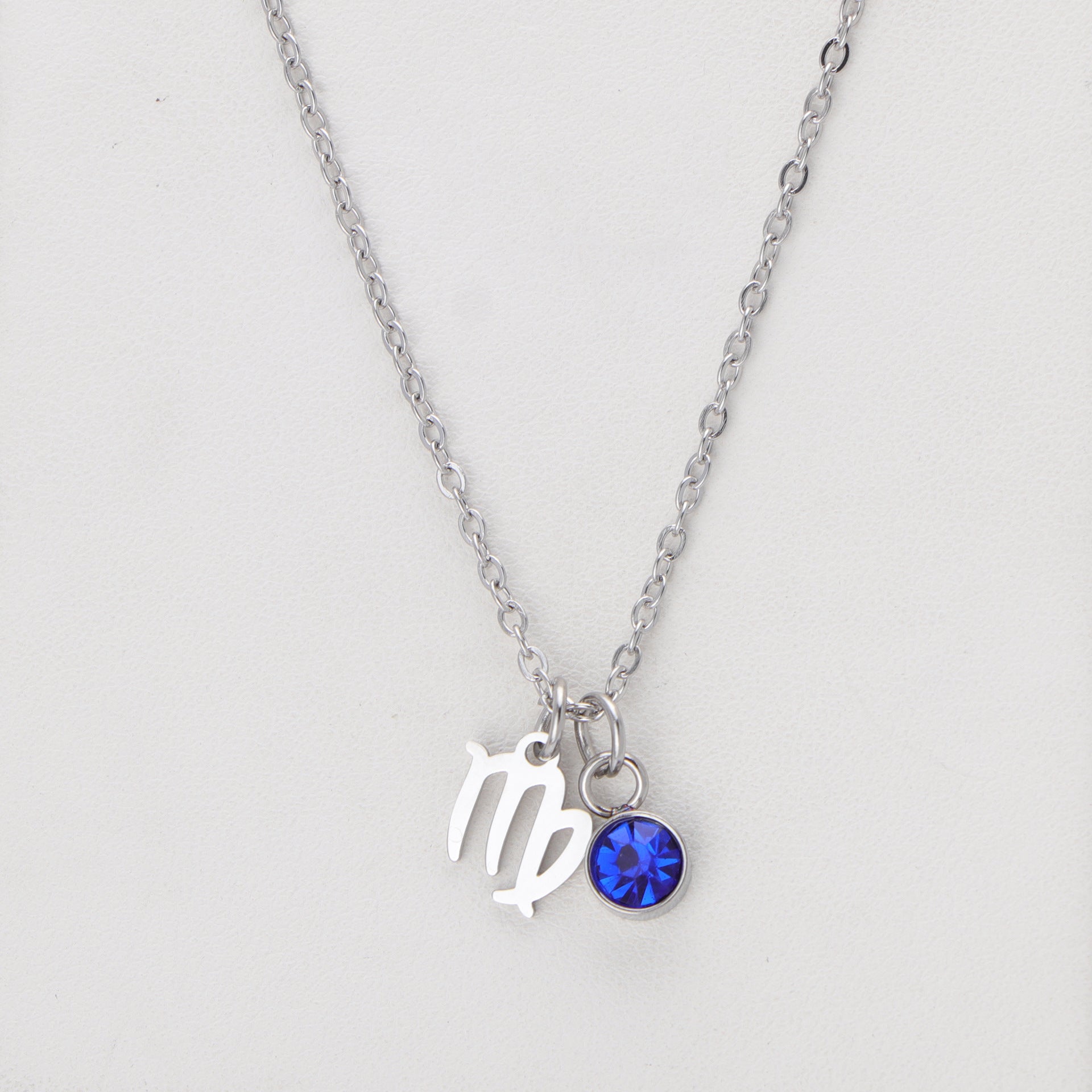 Buy Western Birthstone Necklace With 12 Zodiac Gemstone Pendants online at Fashionner.