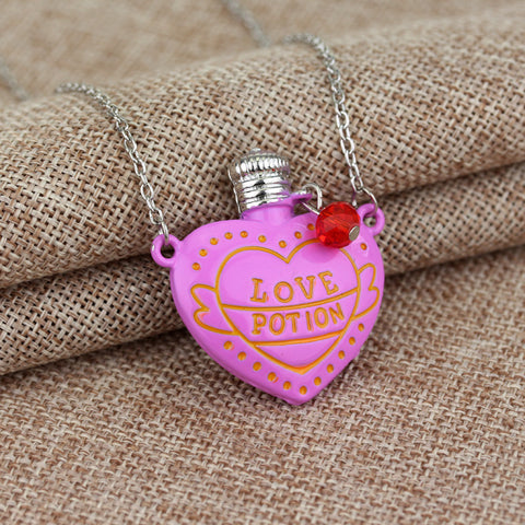 Collier fantaisie Amour Poison Pilule Bouteille Pendentif Cadeau Saint Valentin