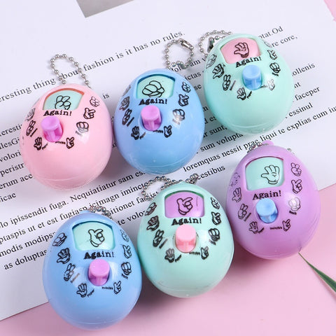 Ciseaux, Pierre, Chiffon, Porte-clés, Capsule Surprise Changeant de Visage