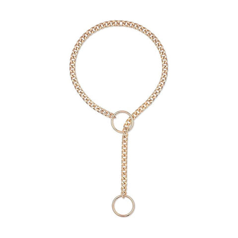Collier réglable en forme de cœur, maille cubaine