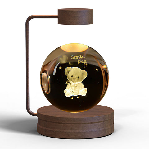 Veilleuse d'intérieur dinosaure cosmique boule de cristal, alimentée par USB, lumière chaude de chevet, cadeau d'anniversaire