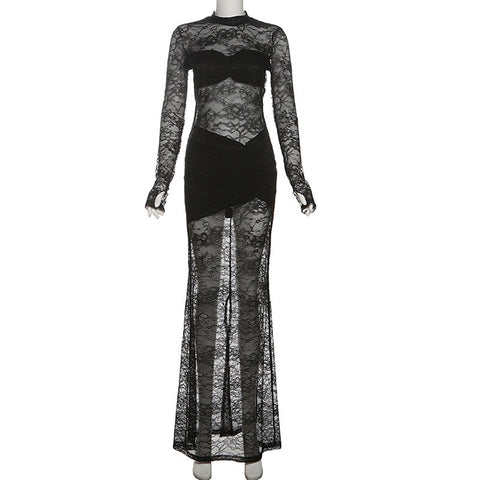 New Fashion Round Neck Stitching Tight Dress Women