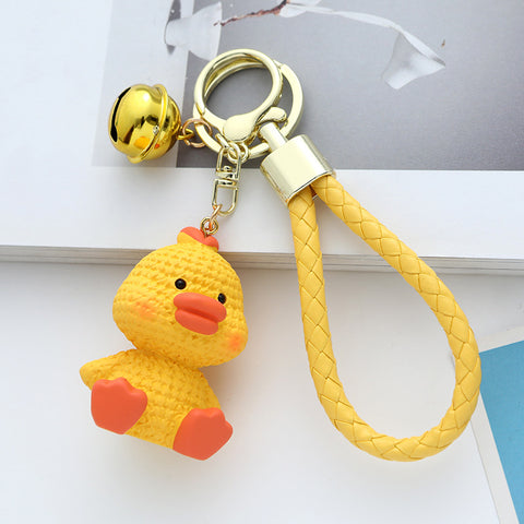 Porte-clés de voiture en résine Laine Animal Pendentif mignon