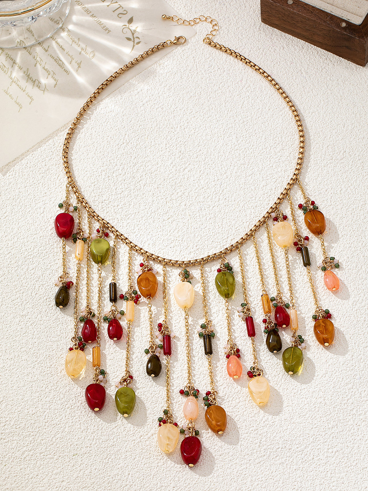 Buy Personalized Western-Style Waterdrop Tassel Necklace online at Fashionner.