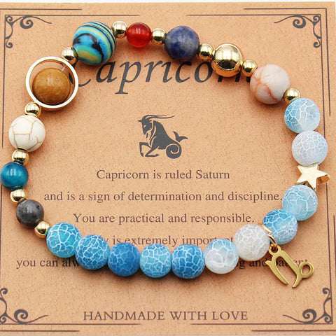 Bracelets Douze Constellations Pierres Naturelles Perles Huit Planètes
