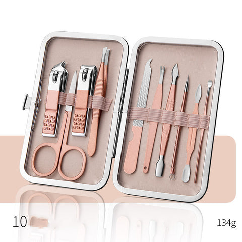 Professional Scissors Nail Clippers Set Ear Spoon Dead Skin Pliers Nail Cutting Pliers Pedicure Knife Nail Groove Trimmers - Fashionner
