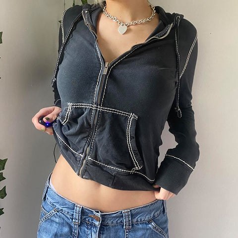 Gilet-sweat à capuche athleisure pour femme