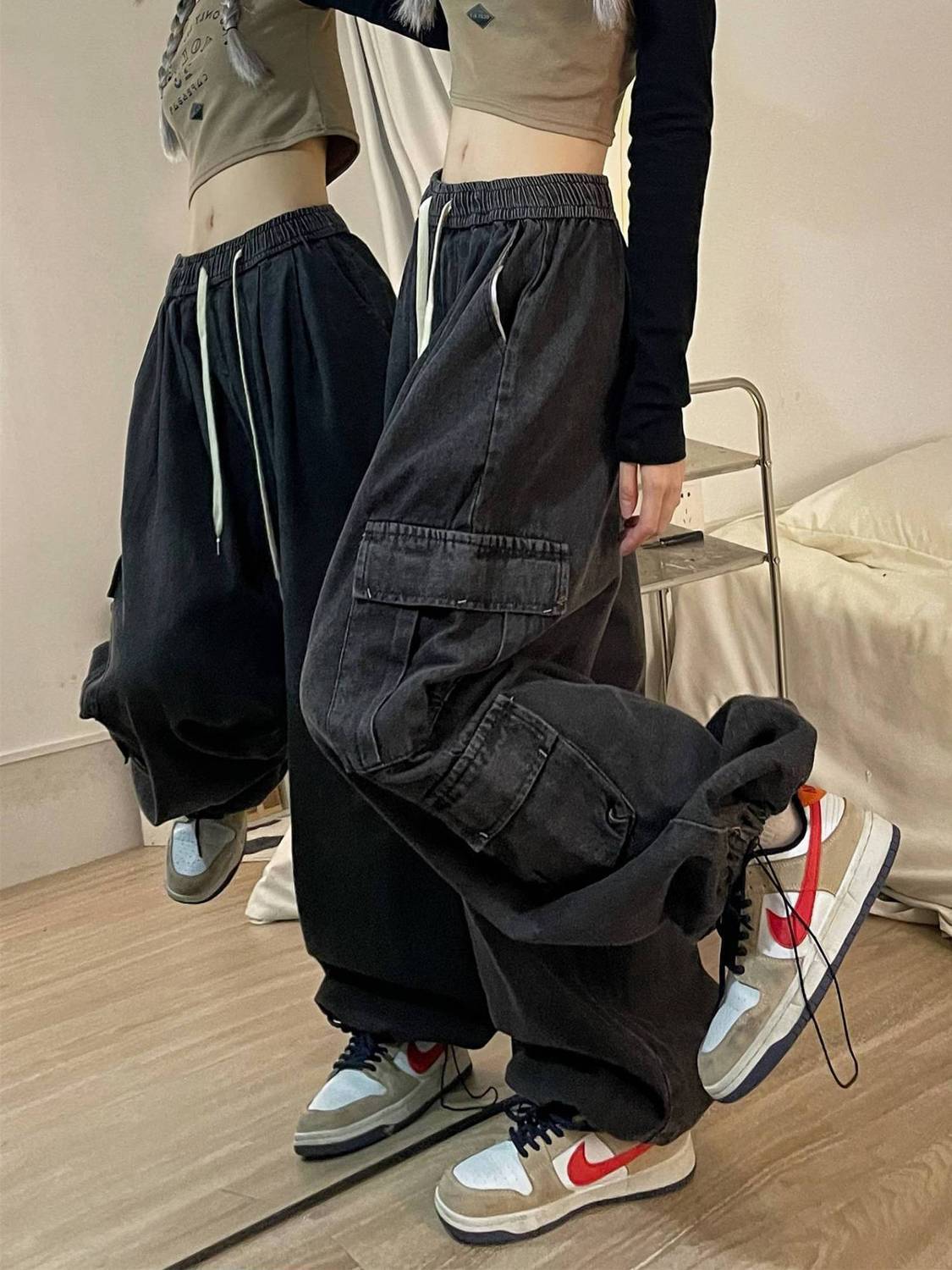 Jeans Tooling Loose Wide Leg Pants Women - Fashionner