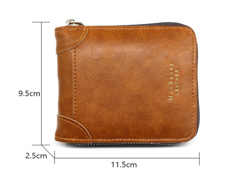Men's Wallet Short Casual Zipper Coin Purse