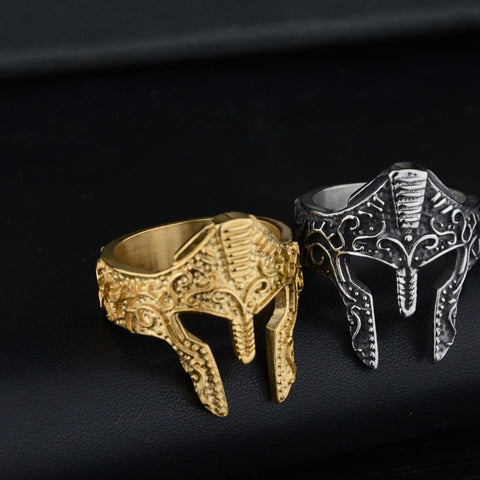 Nouvelle bague masque guerrier mode personnalité