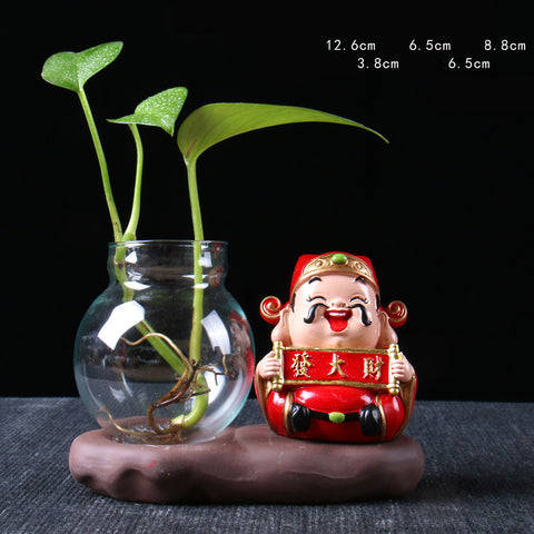 Vase hydroponique décoratif Lucky Jinbao