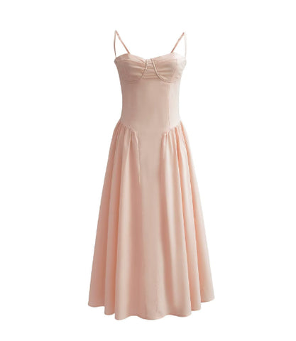 European And American Elegant Palace Style New Low-cut Suspender Large Swing Dress For Women - Fashionner