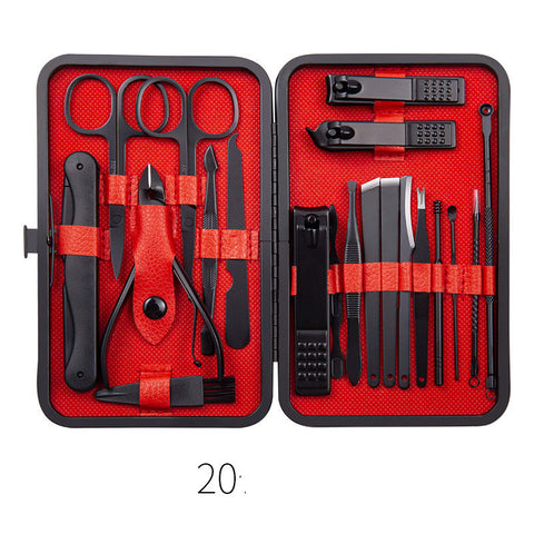 Professional Scissors Nail Clippers Set Ear Spoon Dead Skin Pliers Nail Cutting Pliers Pedicure Knife Nail Groove Trimmers - Fashionner