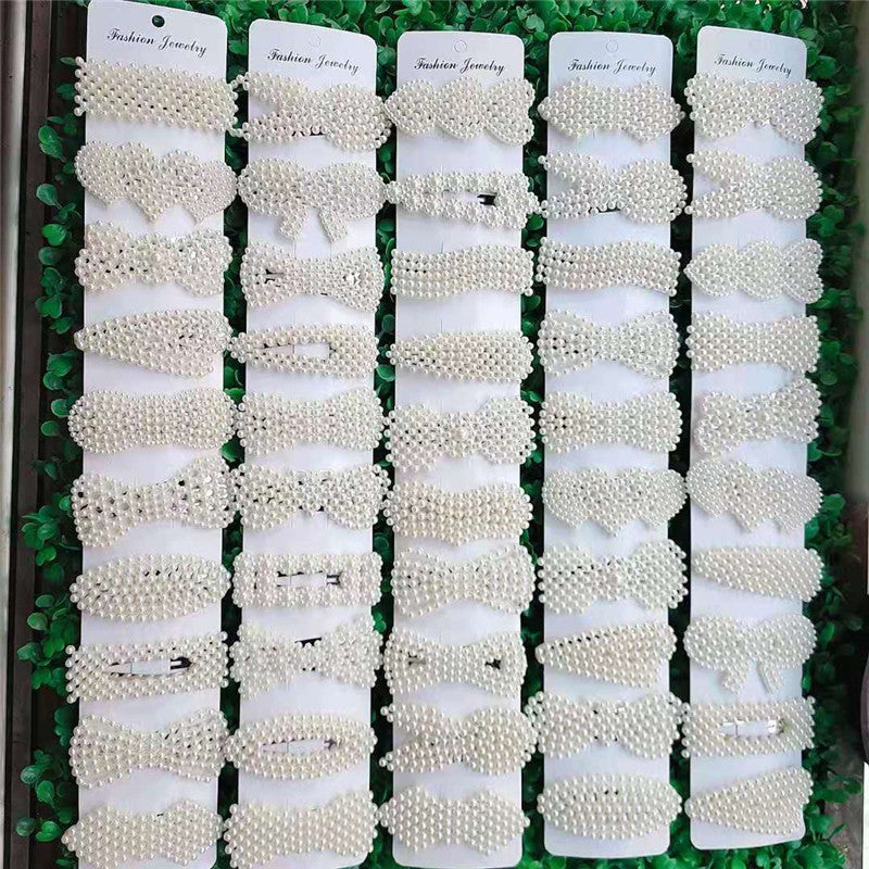 One Card 10 Pearl Hairpins Are Not Re-like BB Clip Bangs Hair Accessories