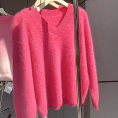 Mink Sweater Female Winter Thickened Autumn Clothes - Fashionner